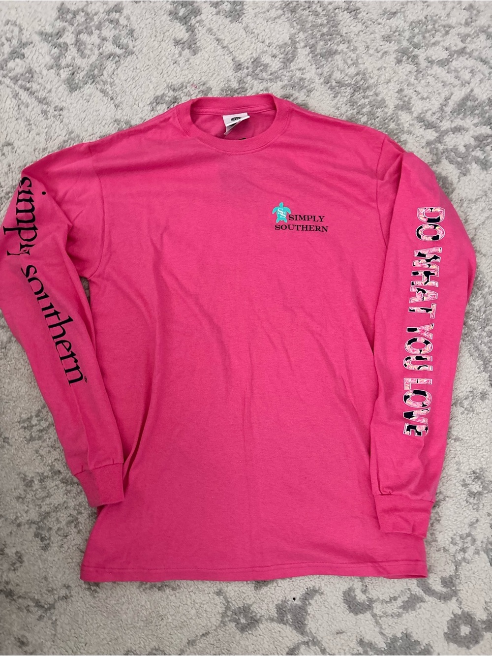 Simply Southern Hot Pink Long Sleeve Tee - NWT